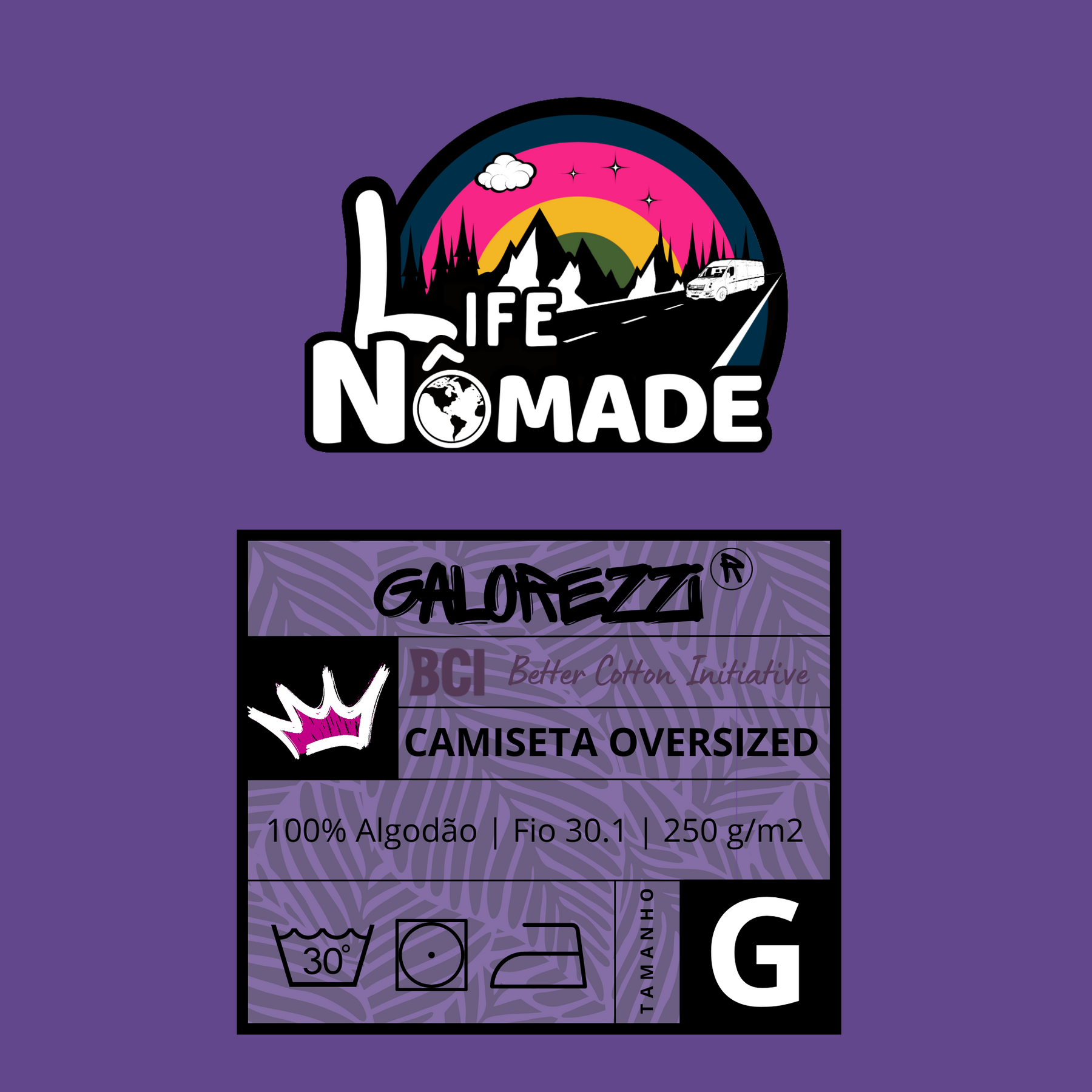 Camiseta Oversized Galorezzi x Life Nômade