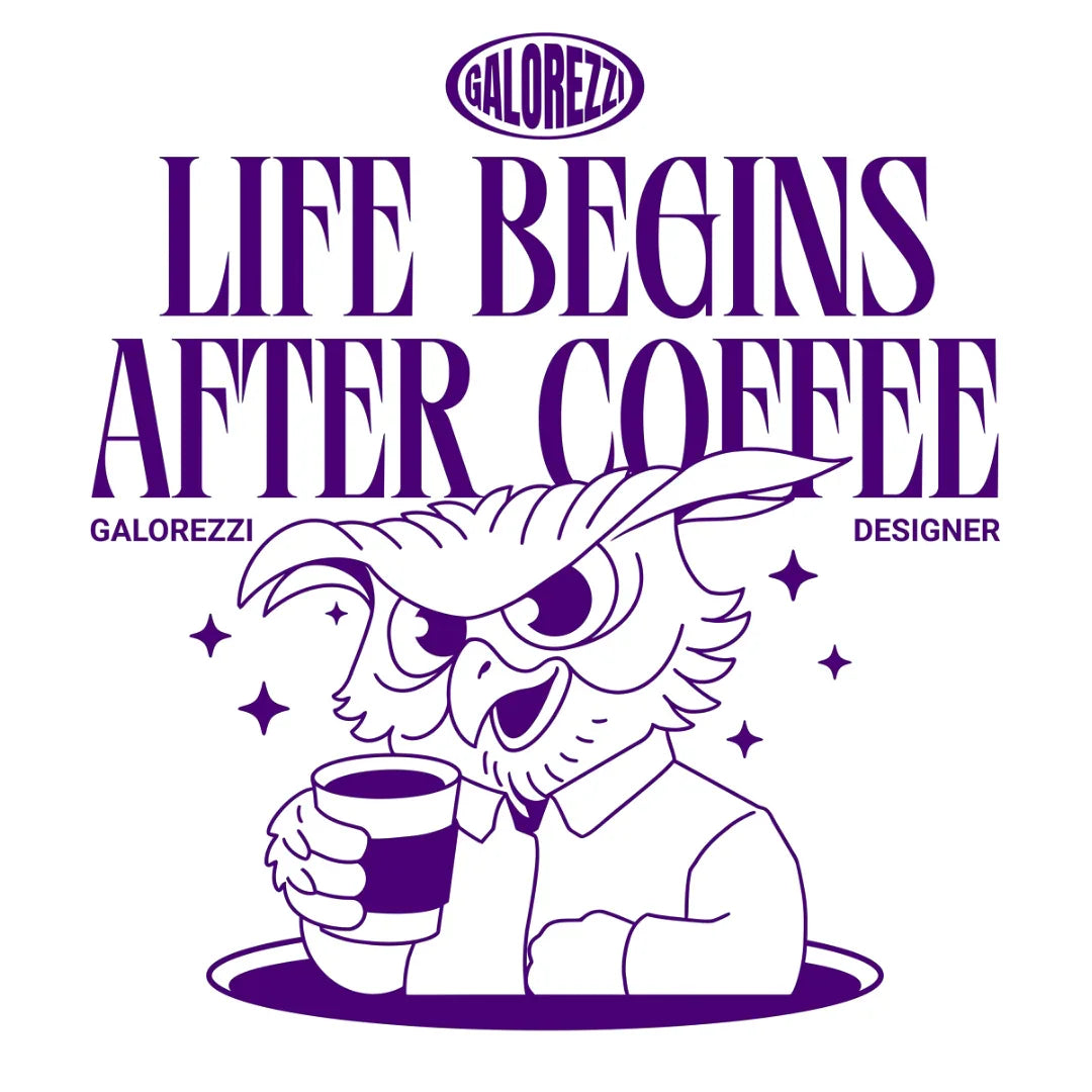 Camiseta Oversized Branca After Coffee