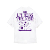 Camiseta Oversized Branca After Coffee