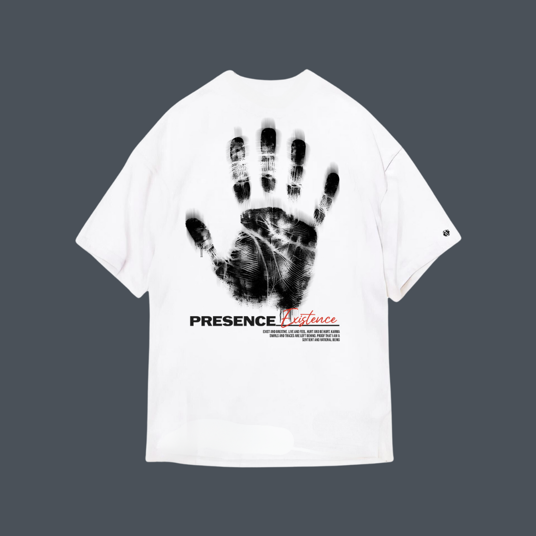 Camiseta Oversized Branca Existence