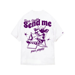 Camiseta Oversized Branca Fuck Nudes