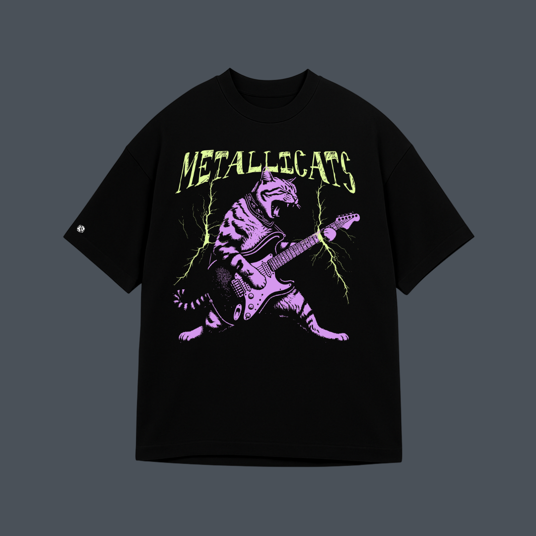 Camiseta Oversized Preta Metallicats